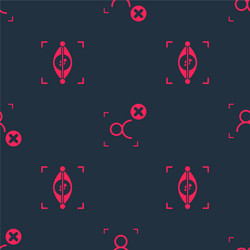 set eye scan and rejection face recognition vector image