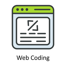 web coding fill outline icon design vector image