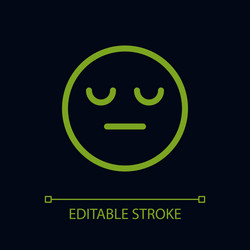 sleepy face emoji pixel perfect color linear ui vector image