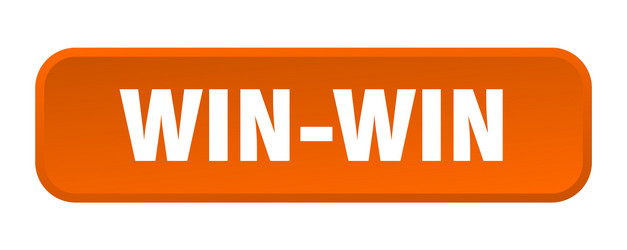 win-win button square 3d push vector image