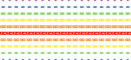 emergency exit shape halftone spectrum pattern vector image