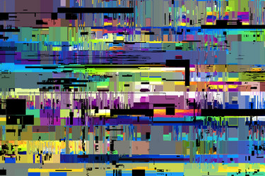 image with imitation of grunge datamoshing vector image