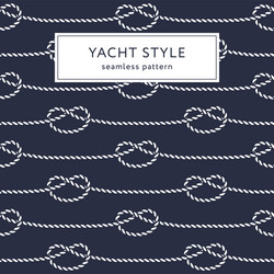 Nautical rope seamless pattern yacht style design vector