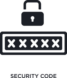 security code isolated icon simple element from vector image