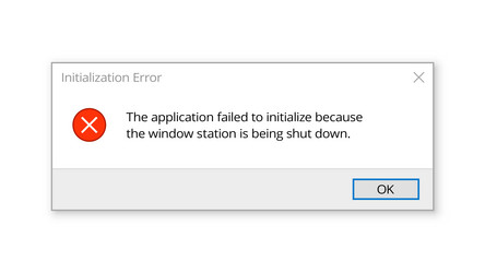 error message on computer window screen ui vector image