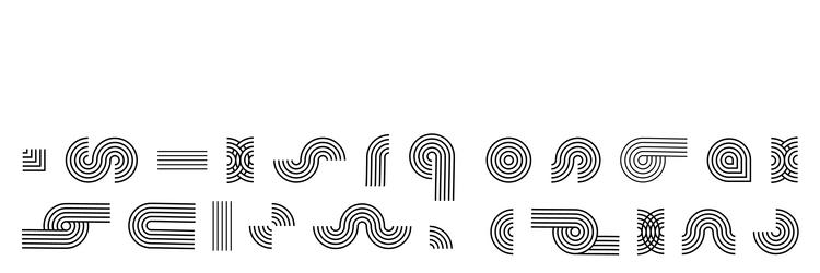 line pattern abstract shapes geometric elements vector image