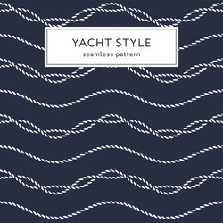 Nautical rope seamless pattern yacht style design vector