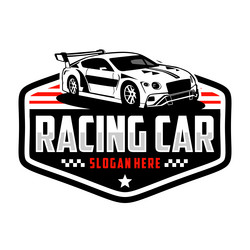 Sprint car racing silhouette Royalty Free Vector Image