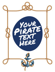 sail ship rope frame with anchor and marine knots Vector Image