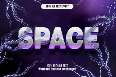 space editable text effect 3d emboss 80s vector image