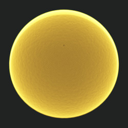 sphere consisting of points abstract globe grid vector image
