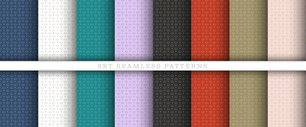 a set of seamless patterns for creative design vector image