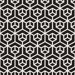 Hexagonal Geometric Stripe Pattern vector image