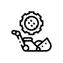 maize icon thin linear style design isolated vector image