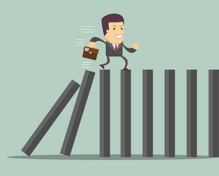domino effect and problem solving vector image