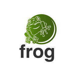 Frog Logo - Modern Silhouette Vector Image