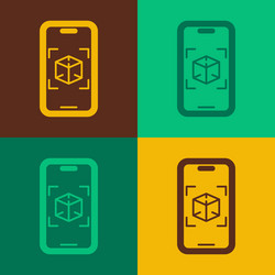 pop art 3d modeling icon isolated on color vector image