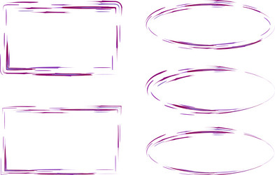 purple color abstract lines pattern frames set vector image