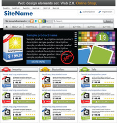 web design elements set vector image