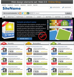 Web design elements set vector