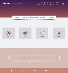website template design vector image
