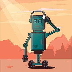 Cartoon Robot Icon Vector Image