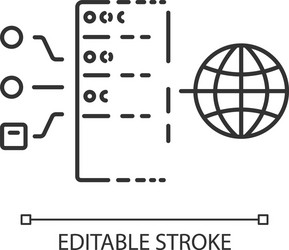 transparent proxy linear icon vector image