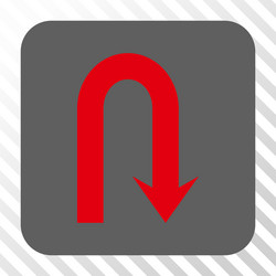 turn back rounded square button vector image