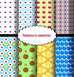set pattern point vector image