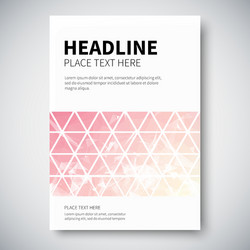 cover design with abstract colorful triangulated vector image