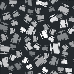 grey ftp folder icon isolated seamless pattern vector image