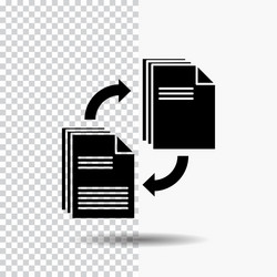 sharing share file document copying glyph icon vector image