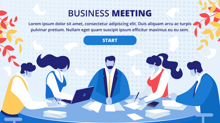 business partners office meeting website vector