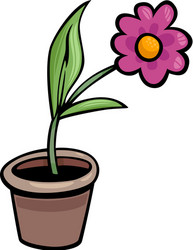 Flower cartoon Royalty Free Vector Image - VectorStock