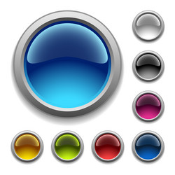 Glossy buttons mega set Royalty Free Vector Image