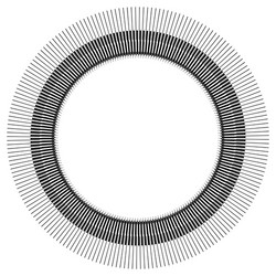 abstract circle element with geometric lines vector image