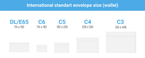 envelope diecut template size a4 a5 a10 envelop vector image