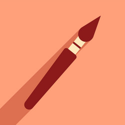 flat with shadow icon and mobile application brush vector image