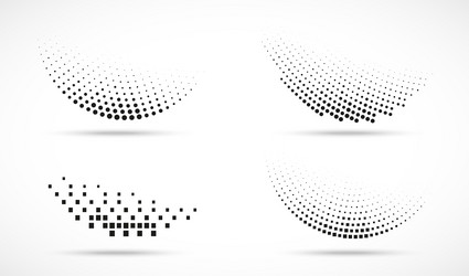 halftone dots curve gradient pattern backgrounds vector image
