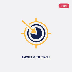 Two color target with circle icon from ultimate vector