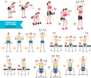 Woman Fitness Workout Exercise Vector Image