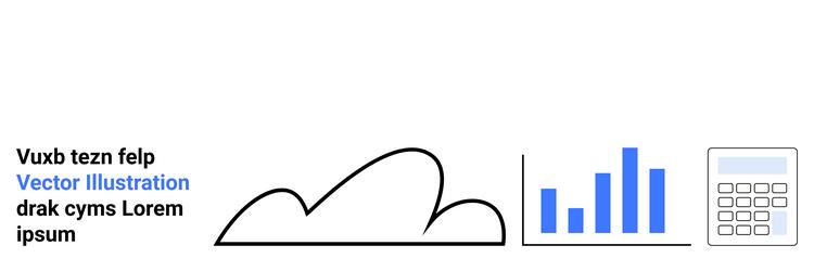 cloud storage with data analytics graph vector image