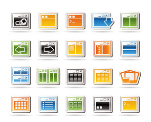 Programming and computer icons vector