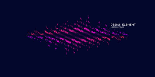 Sound wave equalizer on dark vector