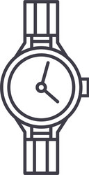 Chronometer line icon concept vector