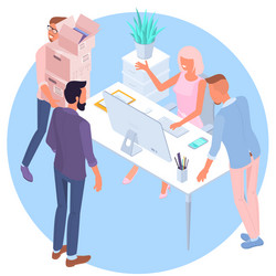 concept of teamwork and workflow vector image