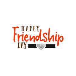 happy friendship day typographic colorful Vector Image