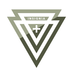 intersecting triangles logo design element vector image