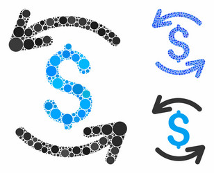 refresh balance composition icon circle dots vector image
