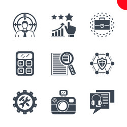 seo and web opimization icons set vector image